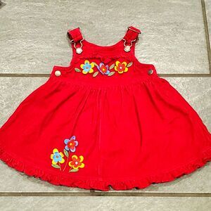 Vintage Samara 2T Corduroy overall dress